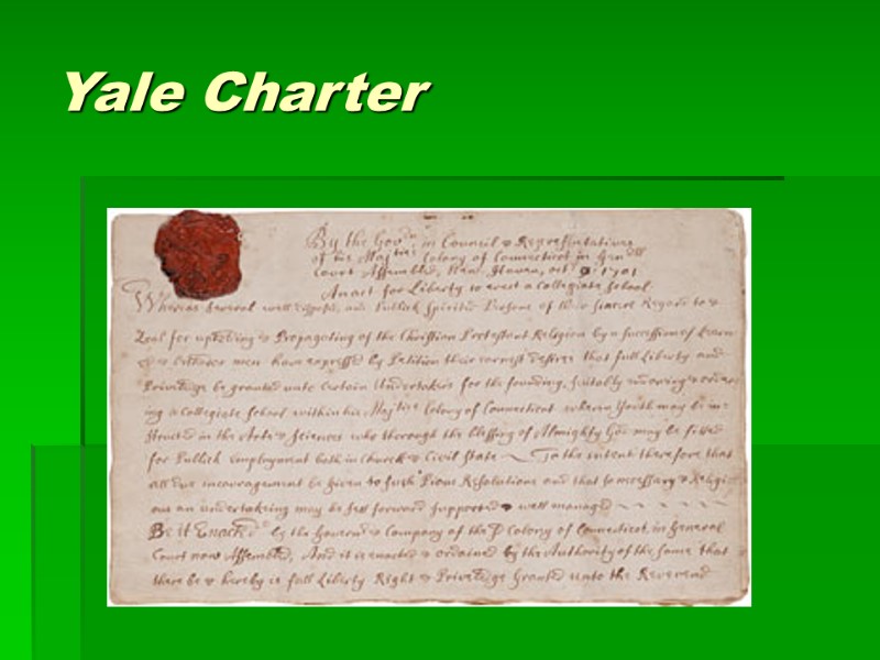 Yale Charter Yale Charter